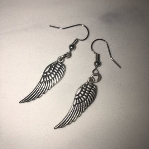homemade Double wing earrings